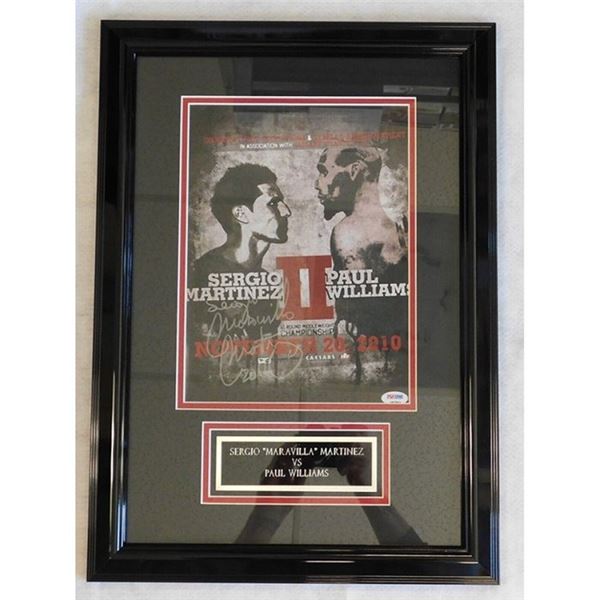 Sergio Maravilla Martinez Signed 2010 Fight Program Framed