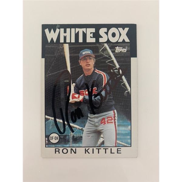 Ron Kittle signed baseball card