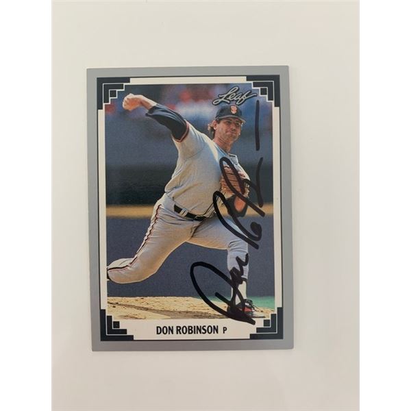 Don Robinson signed baseball card