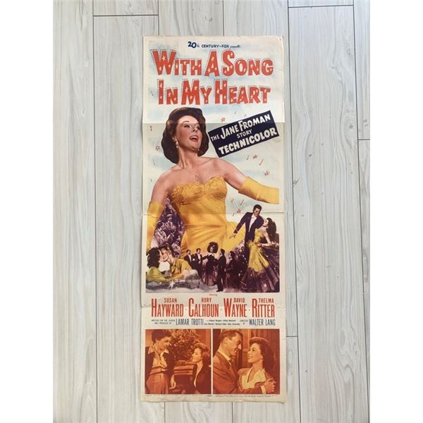 With a Song in My Heart original 1952 vintage movie poster