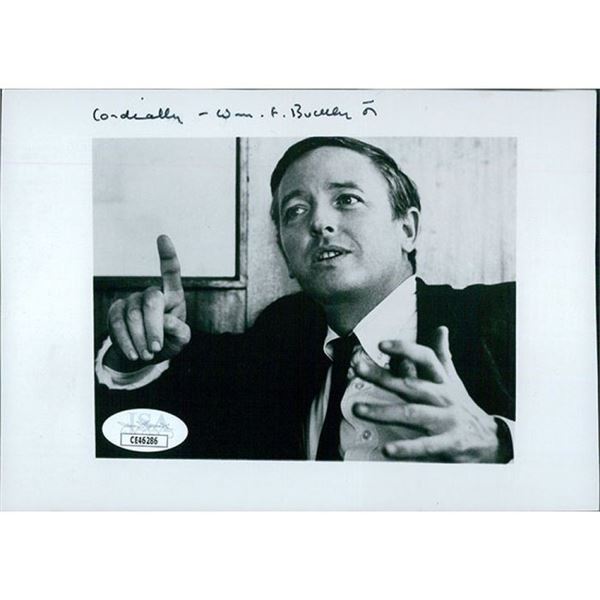 Political Commentator  William F. Buckley Signed 5x7 Glossy Photo JSA Authentic