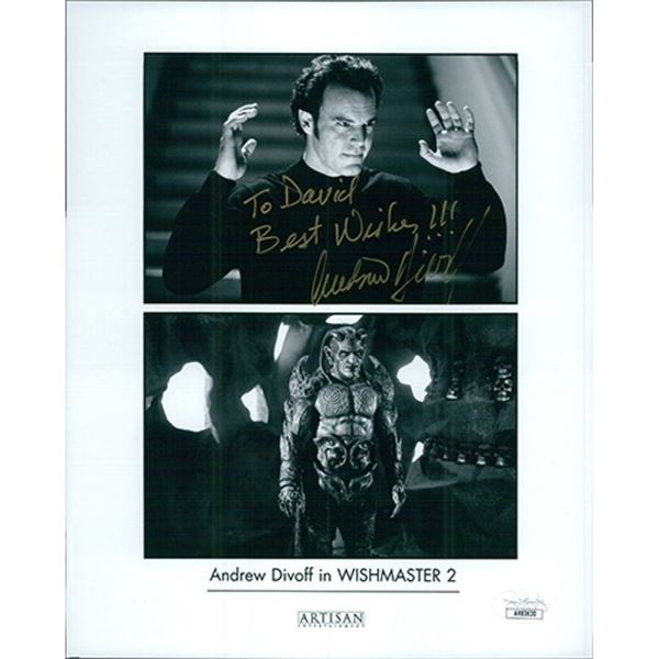 Wishmaster 2 Andrew Divoff Signed Promo photo. JSA Authenticated