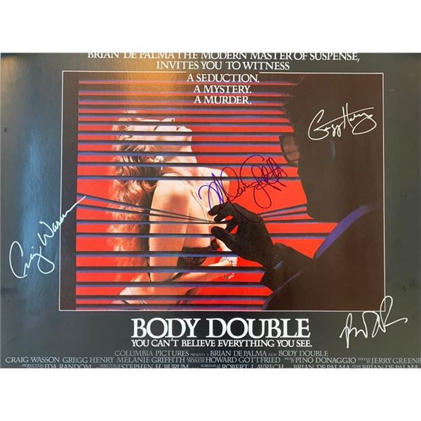 Body Double signed movie poster