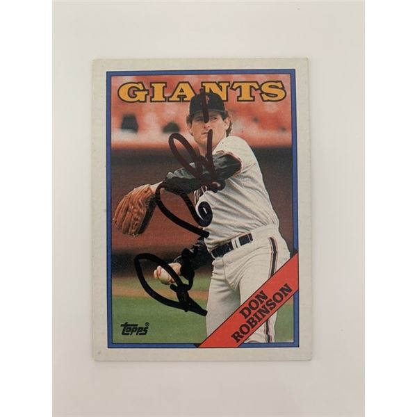 Don Robinson signed baseball card