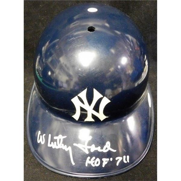 Whitey Ford New York Yankees Signed Full Size Authentic Helmet JSA Authenticated