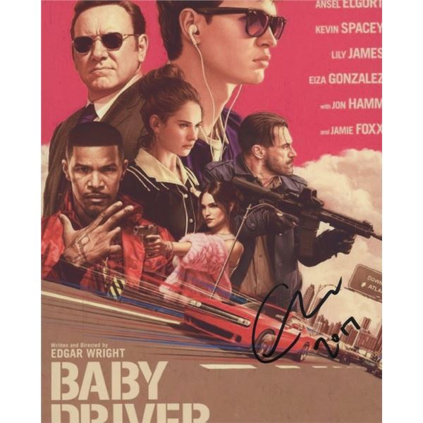 Baby Driver Edgar Wright signed movie photo