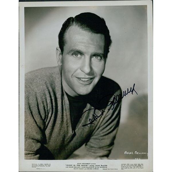 Guest In The House Ralph Bellamy signed 8x10 Original Still Photo JSA Authenticated
