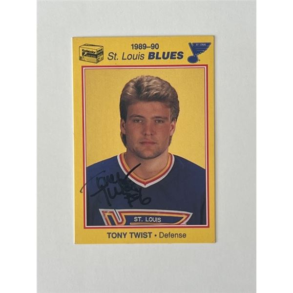 St. Louis Blues Tony Twist signed trading card