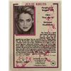 Image 2 : Julie Kruis Bench Warmer Swimsuit Models 1992 Collector Card.