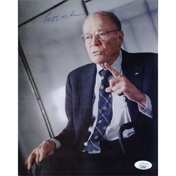 Secretary of Defense Robert McNamara  Signed Photo JSA Authenticated