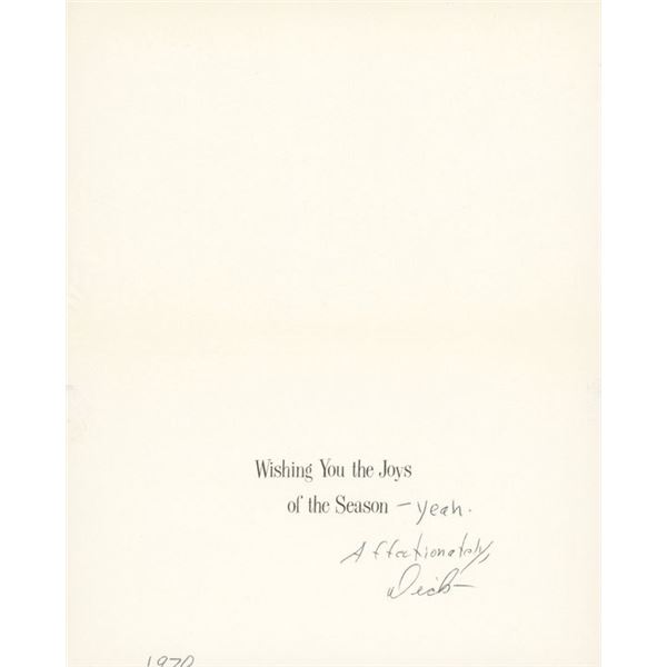 Dick Sargent signed holiday card