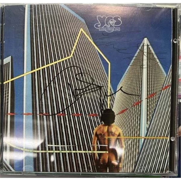 Yes Going for the One  signed CD autographed by Chris Squire and Alan White