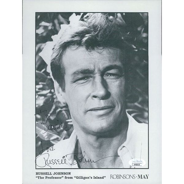 Gilligan's Island Russell Johnson Signed Photo JSA Authentic