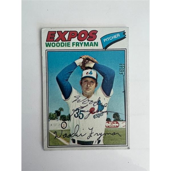 Montreal Expos Woody Fryman signed trading card