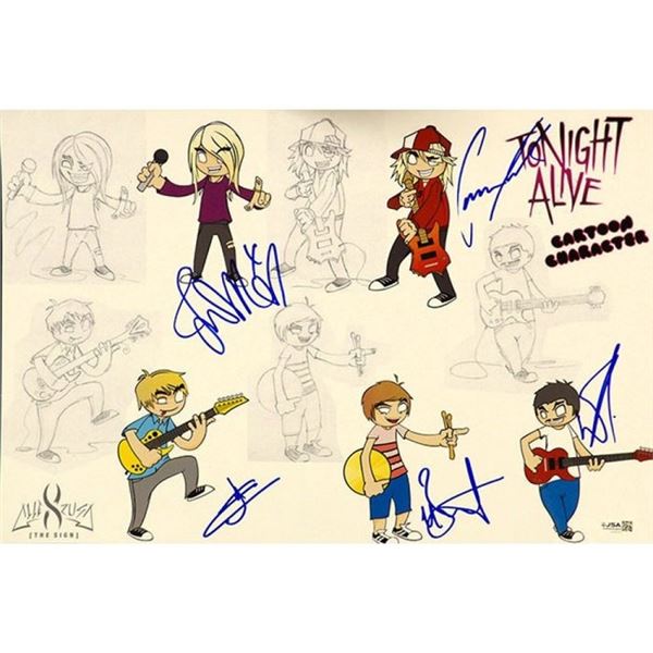 Tonight Alive Band Signed Photo JSA Authenticated