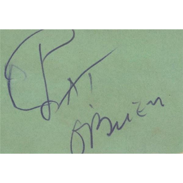 The Fighting 69th Pat O'Brien signature cut