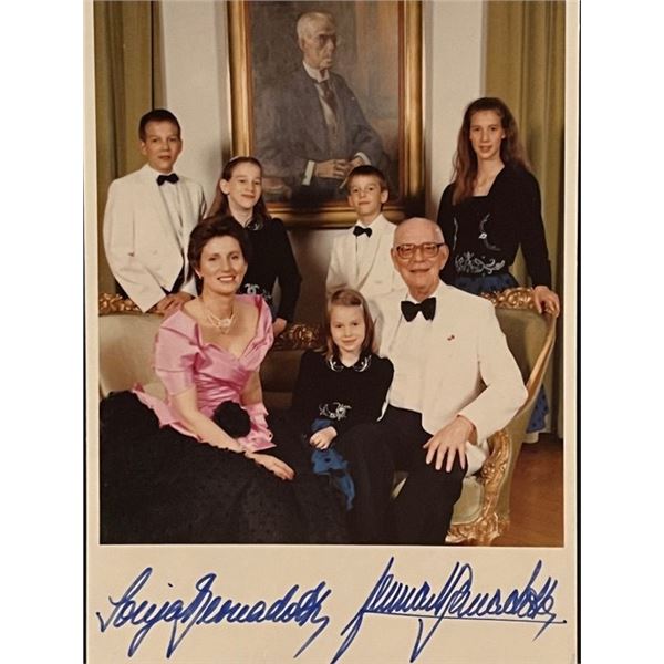 Swedish Prince Lennart Bernadotte and wife Sonja Bernadotte Signed Photo