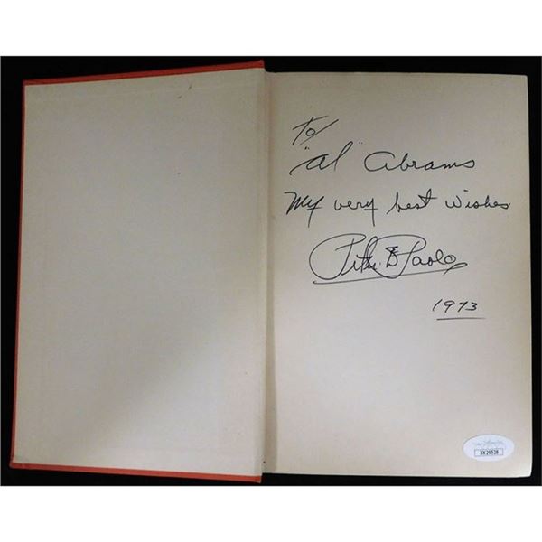 Indy 500 Racer car Driver Peter DePaolo Signed Wall Smacker Hardcover Book JSA Authentic