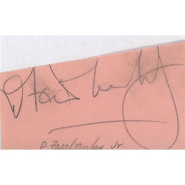 The Corsican Brothers Douglas Fairbanks Jr. signature cut. GFA Authenticated