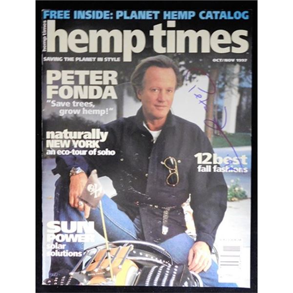 Hemp Times Magazine Peter Fonda Actor Signed JSA Authenticated