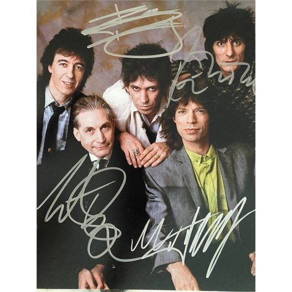 Rolling Stones band signed photo