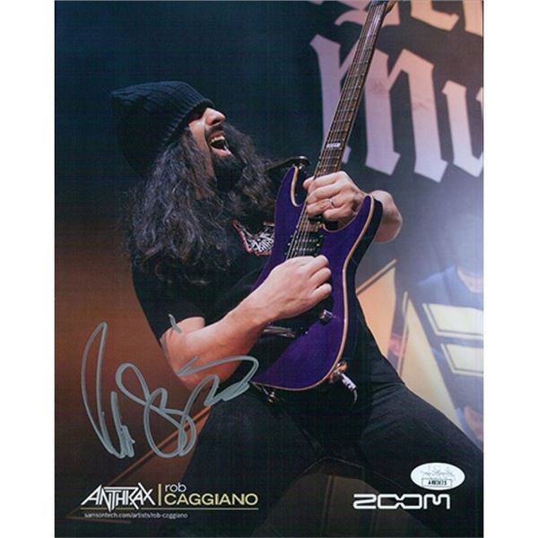 Anthrax Guitarist Rob Caggiano Signed  Photo JSA Authenticated