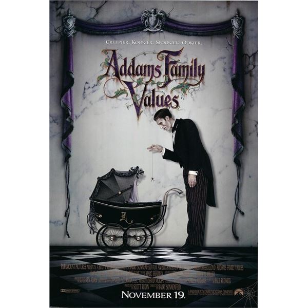 Addams Family Values 1993 original one sheet movie poster