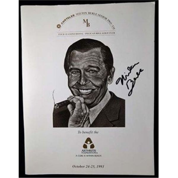 Milton Berle Actor Signed 1993 Chrysler Pro-Am Program JSA Authenticated