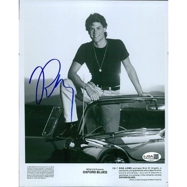 Oxford Blues Rob Lowe Signed  Photo JSA Authenticated