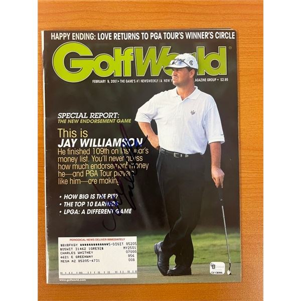 Jay Williamson Signed 2001 Golf World Magazine