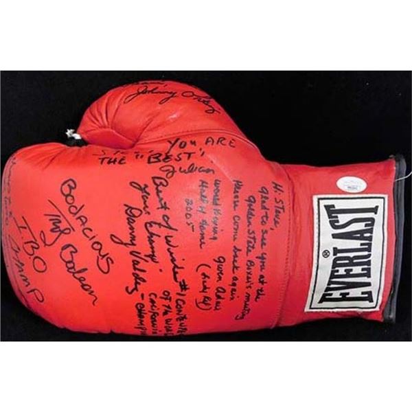 Chacon, Adair, Ortiz, Valdez Signed Boxing Glove