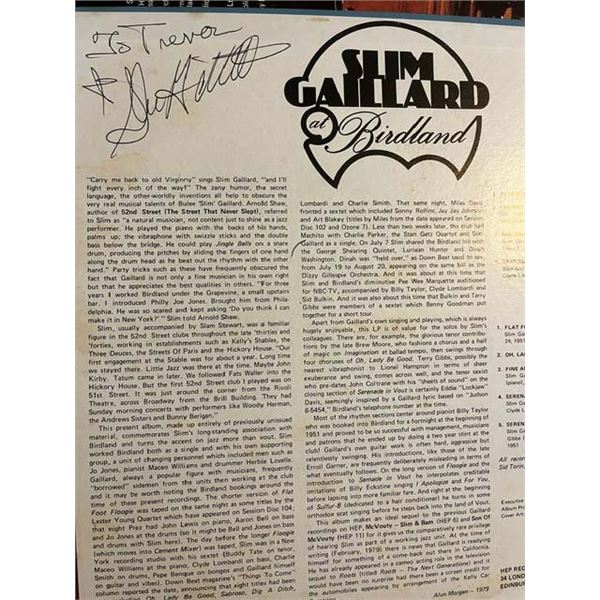 Slim Gaillard signed album