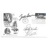 Image 1 : Astronaut Frank Borman, Charlie Duke and Gene Cernan signed space cover