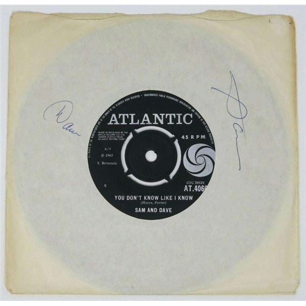 Sam and Dave signed 45 sleeve