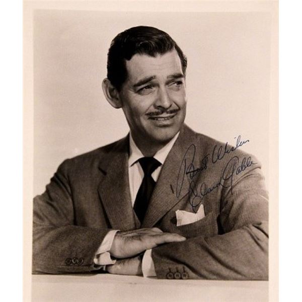 Gone With The Wind Clark Gable signed portrait photo