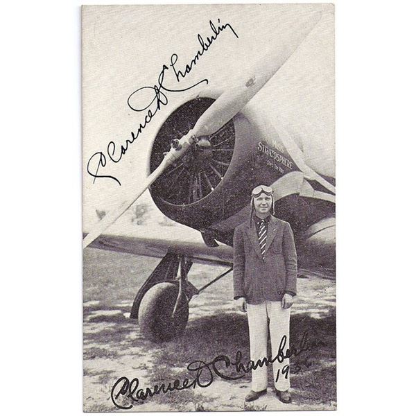 Aviator Clarence Chamberlin Signed Photograph