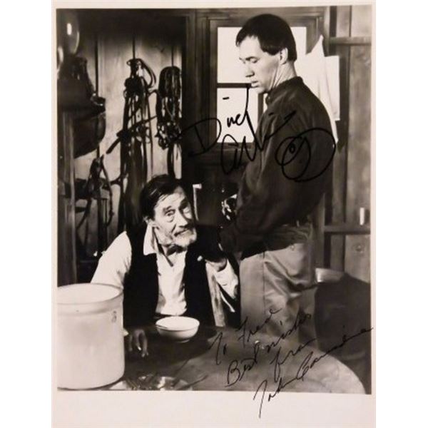 John & David Carradine signed movie still photo