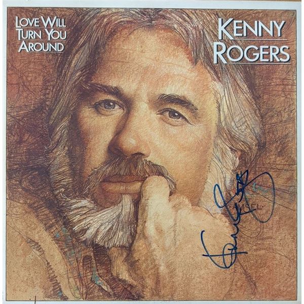 Kenny Rogers Love Will Turn You Around signed album