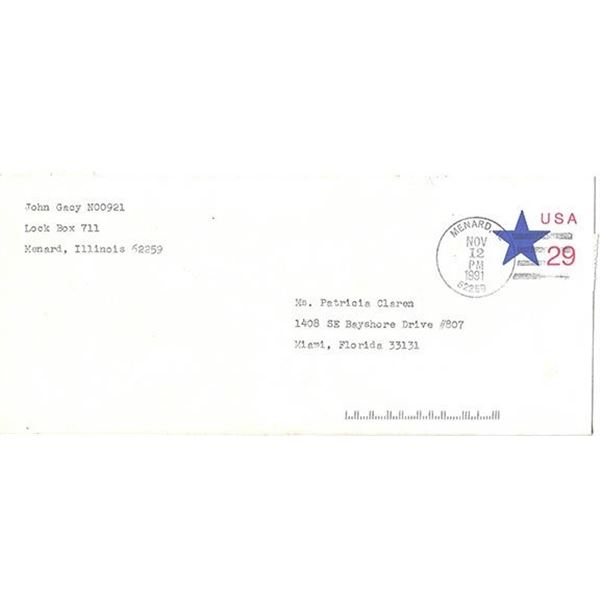 Killer Clown John Wayne Gacy Typed Letter Signed 1991