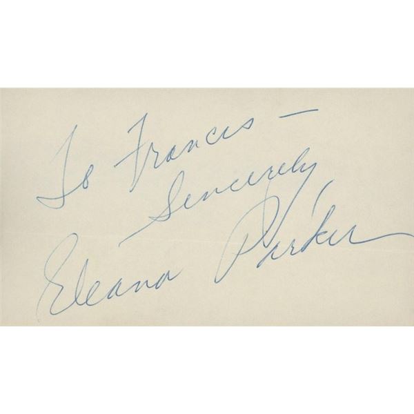 The Sound of Music Eleanor Parker signed note
