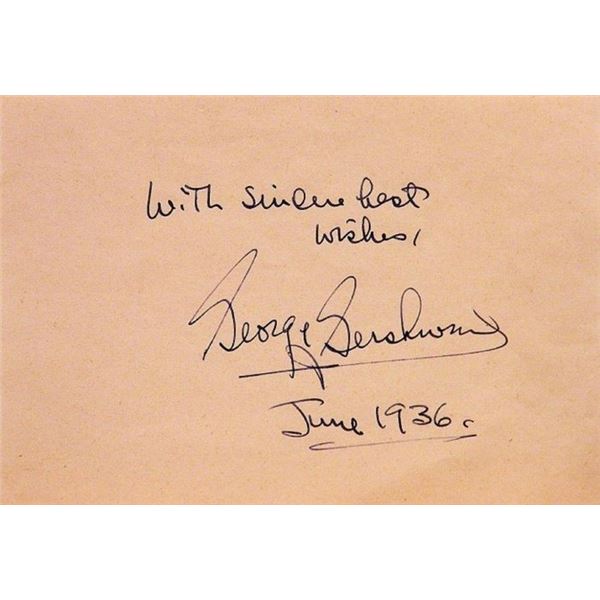 George Gershwin signature slip