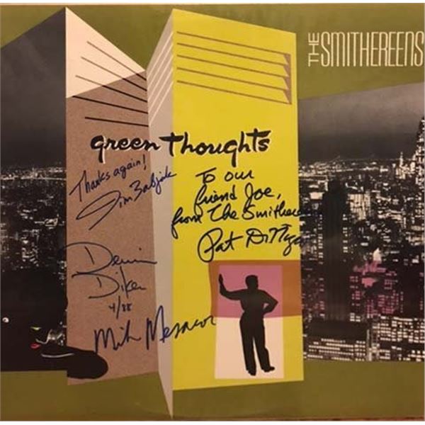 Smithereens Green Thoughts band signed album
