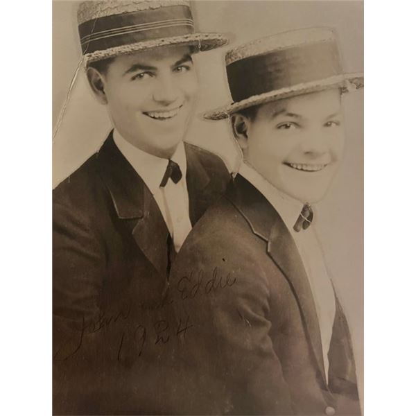 John and Eddie signed photo