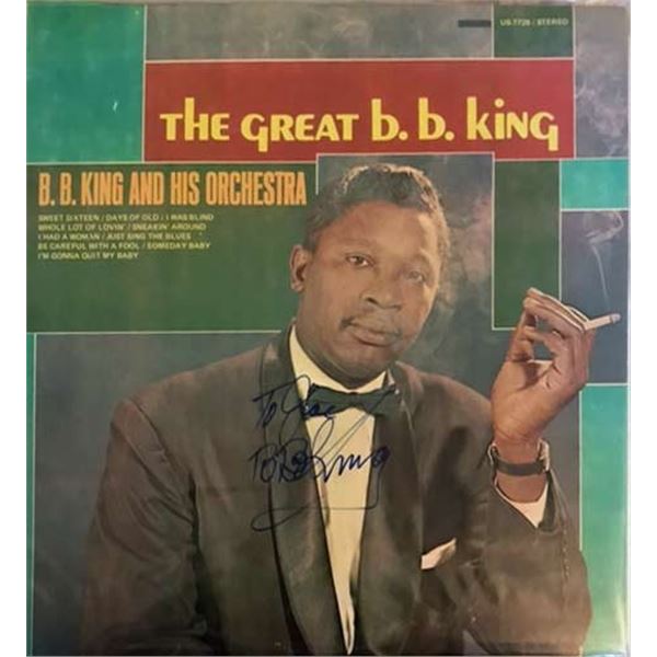 B B King The Great B B King signed album