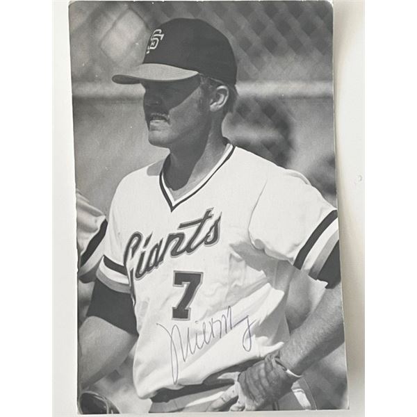 SF Giants Milt May signed photo