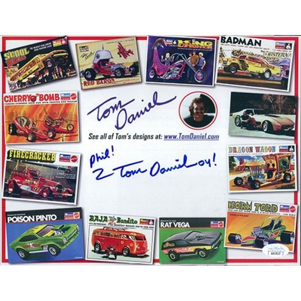 Model Car Designer Tom Daniel Signed Photo JSA Authenticated