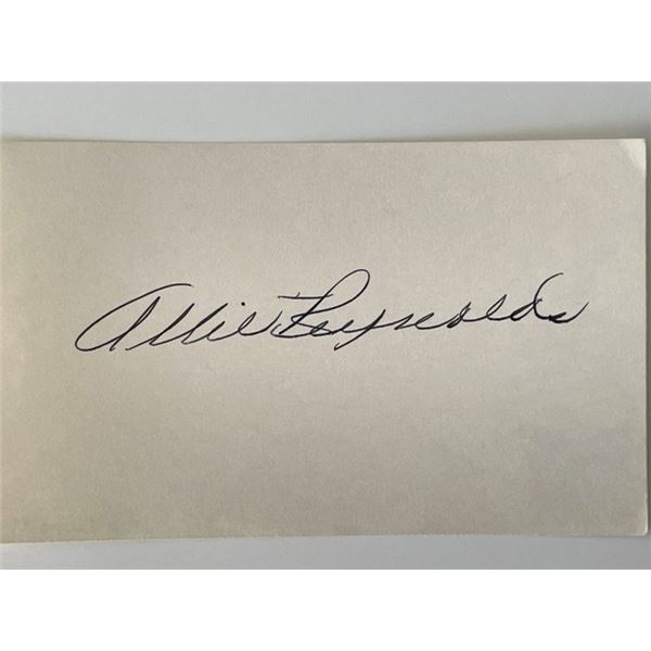 NY Yankees Allie Reynolds original signature