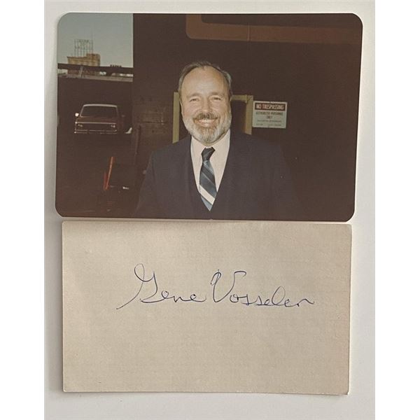E. Gene Vosseler original signature with photo