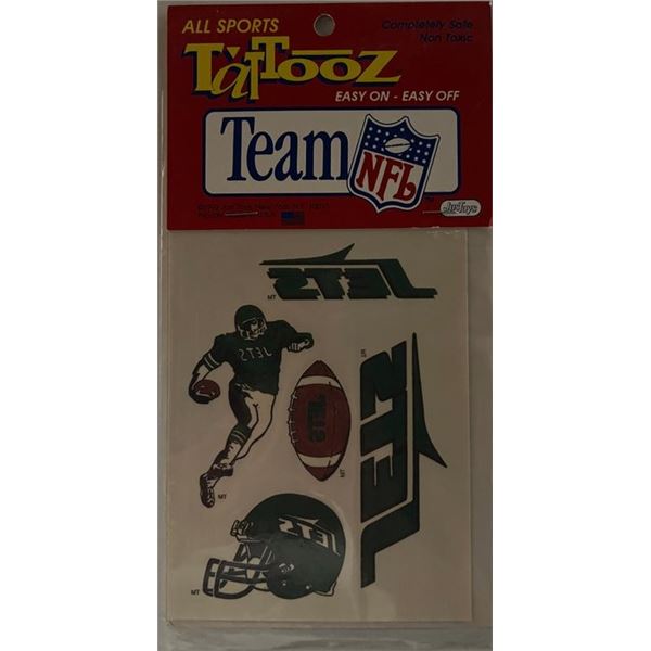 New York Jets Vintage Tattoo Sheet – NFL Licensed “Tattooz” (5x10 Inches)