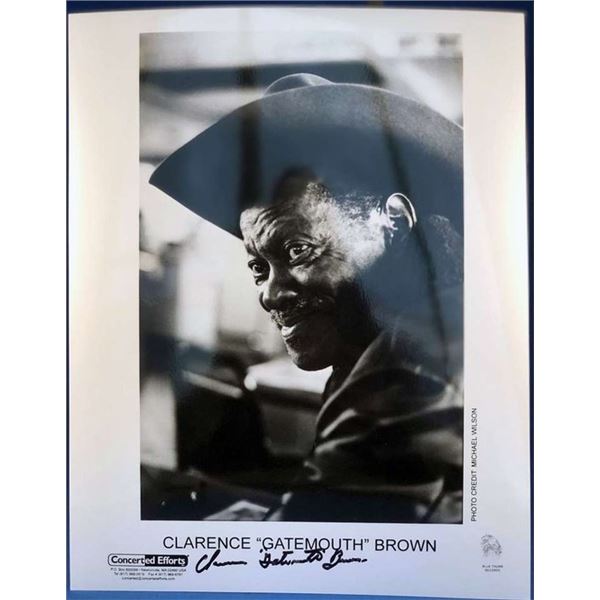 Clarence Gatemouth Brown signed photo
